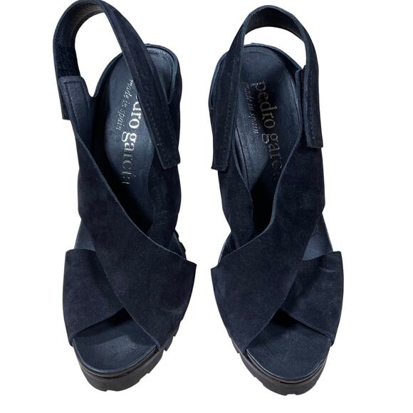 Pedro Garcia Yuval Slingback Sandal in Black Castoro Women's Size 41.5 (US 11.5) - Picture 3 of 6